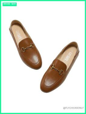 GotSoft Lambskin Insole Loafers Slip on Flats Metal Chain Shoes